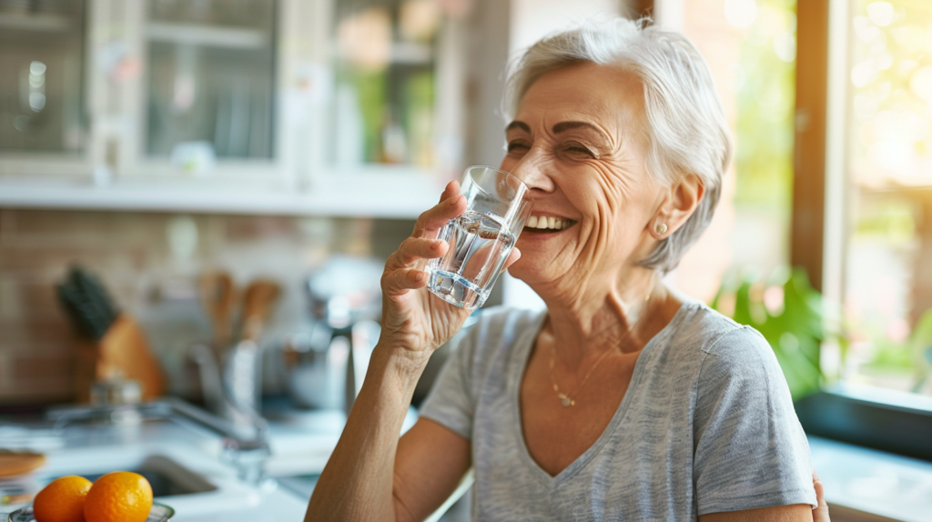 A_healthy_active_50-year-old_person_smiling_drink