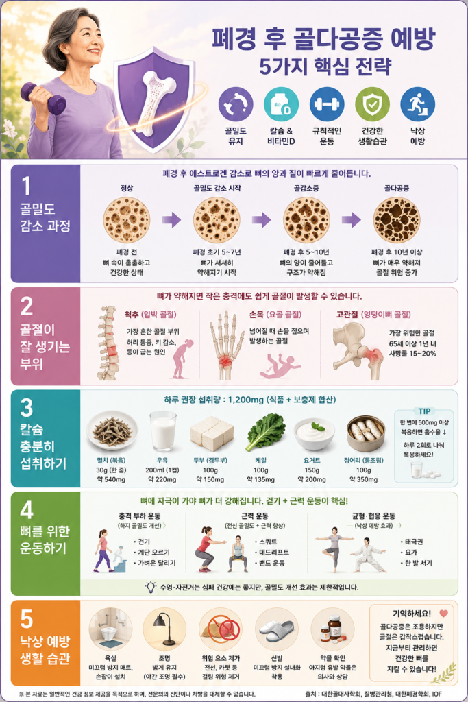 폐경 후 골다공증 예방 4가지 수칙
